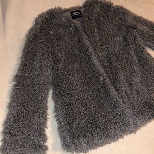 Gray teddy coat